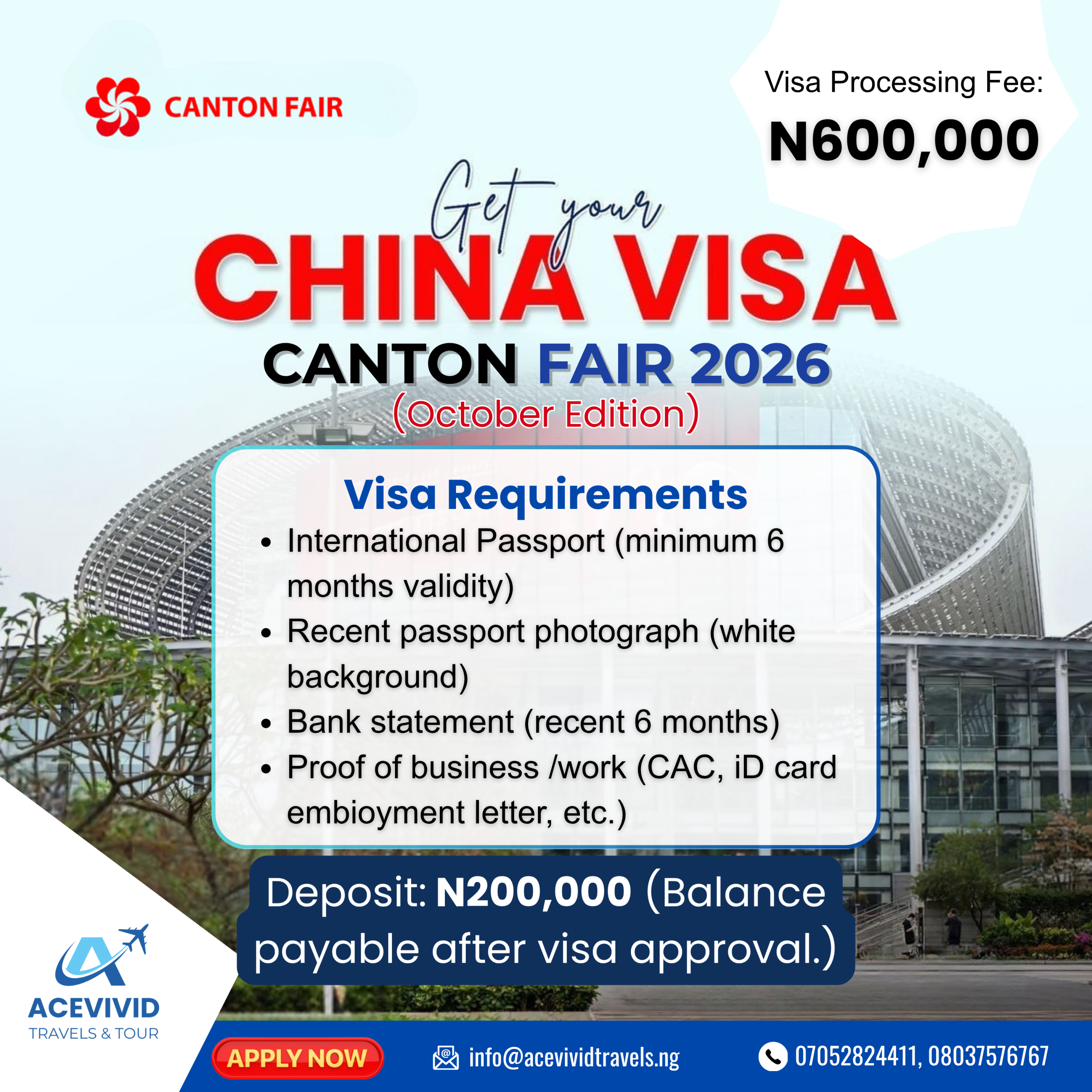 China Visa Canton Fair 2026
